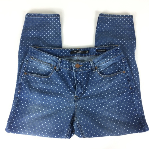 Max Jeans Denim - Polka Dot Max Jeans mid rise crop